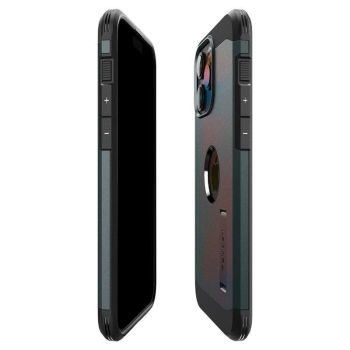 Etui Spigen Tough Armor MagSafe z podstawką na iPhone 15 Pro - zielone