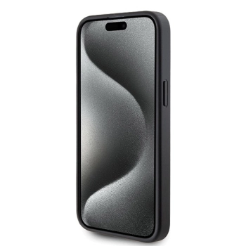 Etui Karl Lagerfeld Saffiano Cardslot KC Metal Pin do iPhone 15 Pro Max - czarne