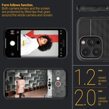 Etui Caseology Parallax Mag z MagSafe na iPhone 15 Pro Max - czarny mat