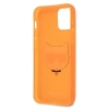 Etui Karl Lagerfeld Glitter Choupette Fluo na iPhone 12 Pro Max - pomarańczowe