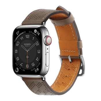Strap Leather skórzany pasek Apple Watch Ultra, SE, 9, 8, 7, 6, 5, 4, 3, 2, 1 (49, 45, 44, 42 mm) opaska bransoleta ciemnobrązowy