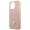 Etui Guess Saffiano Triangle Logo Cardslot na iPhone 13 Pro / iPhone 13 - różowe