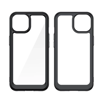 Wzmocnione etui Outer Space z elastyczną ramką do iPhone 15 - niebieskie