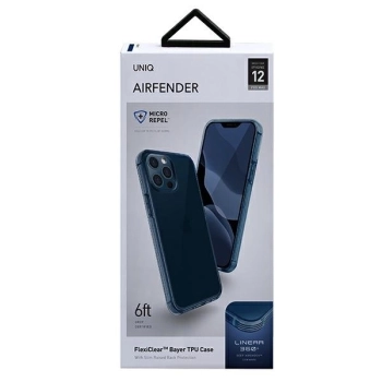 Etui UNIQ Air Fender na iPhone 12 Pro Max - niebieskie