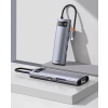 Baseus Metal Gleam 8w1 wielofunkcyjny HUB USB Typ C - USB Typ C Power Delivery 100 W / HDMI 4K 30 Hz / czytnik kart SD i microSD / 3x USB 3.2 Gen 1 /