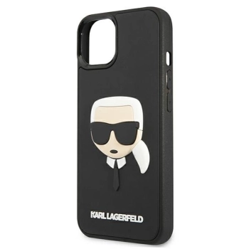 Etui Karl Lagerfeld 3D Rubber Karl's Head na iPhone 13 mini - czarne