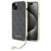 Etui Guess 4G Charms Collection do iPhone 15 Plus - szare