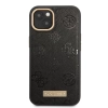 Etui Guess Peony Logo Plate MagSafe na iPhone 13 - czarne