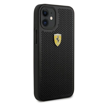 Etui Ferrari On Track Perforated na iPhone 12 mini - czarne