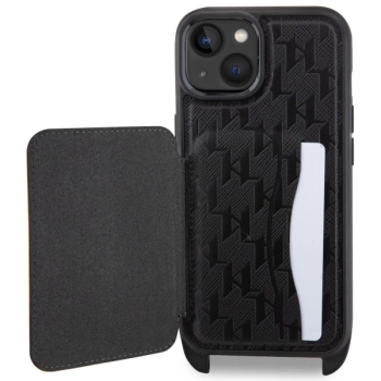 Etui Karl Lagerfeld Crossbody Saffiano Monogram Ikonik na iPhone 14 - czarne