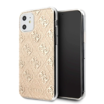 Etui Guess 4G Glitter na iPhone 11 / Xr - złote