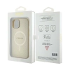 Etui Guess Saffiano MagSafe do iPhone 15 Plus - złote