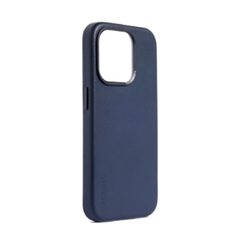Etui Decoded Leather Case skórzane z MagSafe do iPhone 15 Pro - niebieskie