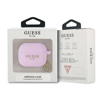 Etui Guess Charm 4G Collection na AirPods 3 - fioletowe