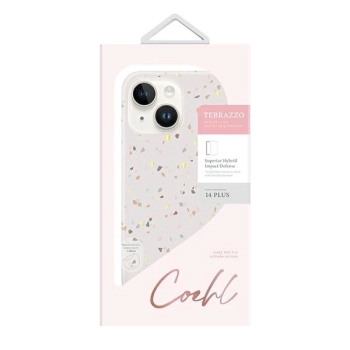 Etui Uniq Coehl Terrazzo na iPhone 14 Plus - piaskowe