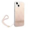 Etui Guess 4G Print Strap na iPhone 14 Plus - różowe
