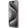 Etui Guess Silicone Script Metal Logo & Frame na iPhone 15 Pro - różowe