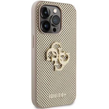 Etui Guess Perforated 4G Glitter na iPhone 15 Pro Max - złote