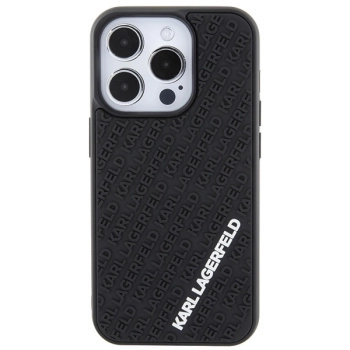 Etui Karl Lagerfeld 3D Rubber Multi Logo na iPhone 15 Pro - czarne
