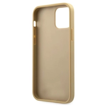Etui Guess Iridescent Love Script Gold Logo na iPhone 12 Pro Max - złote