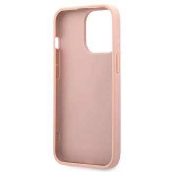 Etui Guess Saffiano Stripe na iPhone 13 Pro Max - różowe