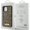 Etui Guess Rhinestone Metal Logo na iPhone 15 - żółte
