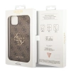 Etui Guess 4G Big Metal Logo na iPhone 14 Plus - brązowe