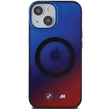 Etui BMW M Gradient MagSafe do iPhone 15 - czerwono-niebieskie