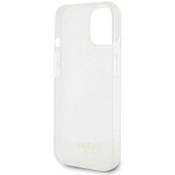 Etui Guess IML Faceted Mirror Disco Iridescent do iPhone 15 - różowe