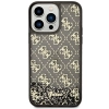 Etui Guess Liquid Glitter 4G Transculent na iPhone 14 Pro Max - czarne