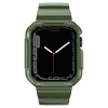 Kingxbar CYF537 2w1 pancerne etui Apple Watch SE, 9, 8, 7, 6, 5, 4, 3, 2, 1 (45, 44, 42 mm) z paskiem zielone