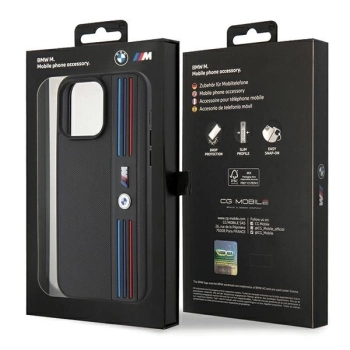 Etui BMW Tricolor M Collection na iPhone 15 Pro - czarne
