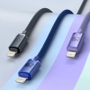 Baseus Crystal Shine Series kabel przewód USB do szybkiego ładowania i transferu danych USB Typ A - Lightning 2,4A 2m czarny (CAJY000101)