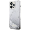 Etui Guess Liquid Glitter Marble na iPhone 14 Pro Max - białe