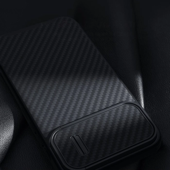 Nillkin Synthetic Fiber S Case etui iPhone 14 Pro z osłoną na aparat czarny