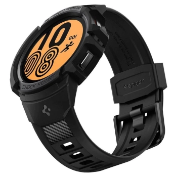Etui z paskiem Spigen Rugged Armor Pro na Samsung Galaxy Watch 4 / 5 (44 mm) - czarne