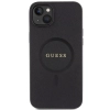 Etui Guess Saffiano MagSafe do iPhone 15 Plus - czarne