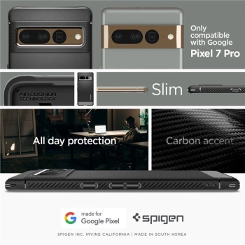 Etui Spigen Rugged Armor na Google Pixel 7 Pro - czarny mat