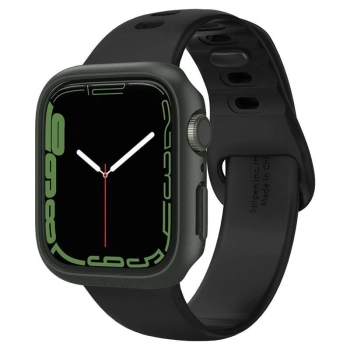 Etui Spigen Thin Fit na Apple Watch 7 / 8 (45 mm) - ciemnozielone