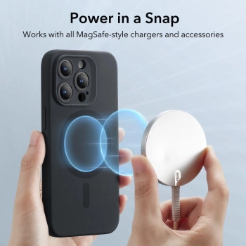 Etui ESR Cloud Halolock MagSafe na iPhone 15 Pro - czarne