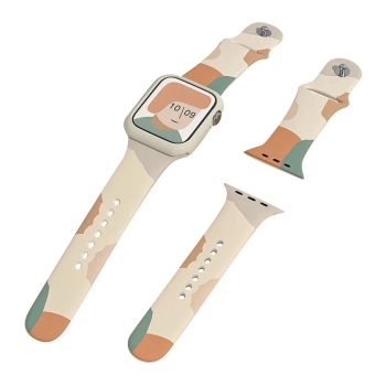 Strap Moro opaska do Apple Watch Ultra / 9 / 8 / 7 / 6 / SE / 5 / 4 / 3 / 2 (49mm / 45mm / 44mm / 42mm) silikonowy pasek bransoletka do zegarka wzór 5