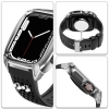 Kingxbar CYF148 2w1 pancerne etui Apple Watch SE, 6, 5, 4 (44 mm) ze stali nierdzewnej z paskiem srebrne