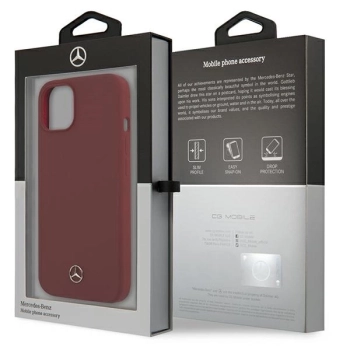 Etui Mercedes Silicone Line na iPhone 13 - czerwone