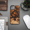 Etui z drewna i żywicy na iPhone 13 MagSafe Bewood Unique Orange - pomarańczowo-czarne