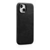 iCarer Oil Wax Premium Leather Case skórzane etui iPhone 14 magnetyczne z MagSafe czarny (WMI14220701-BK)