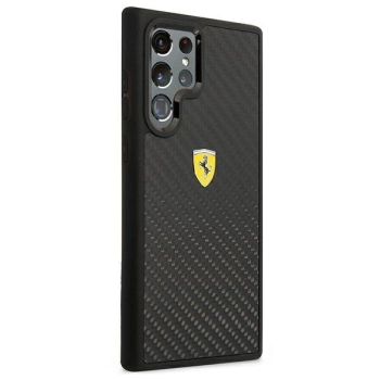Etui Ferrari On Track Real Carbon na Samsung Galaxy S22 Ultra - czarne