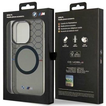 Etui BMW Pattern MagSafe na iPhone 15 Pro Max - szare