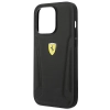 Etui Ferrari Leather Stamp Sides na iPhone 14 Pro - czarne