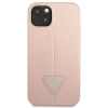 Etui Guess Saffiano Triangle Logo na iPhone 14 Plus - różowe