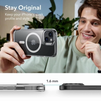 Etui ESR Classic Hybrid Halolock MagSafe na iPhone 15 Plus - przezroczyste